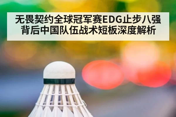 无畏契约全球冠军赛EDG止步八强背后中国队伍战术短板深度解析